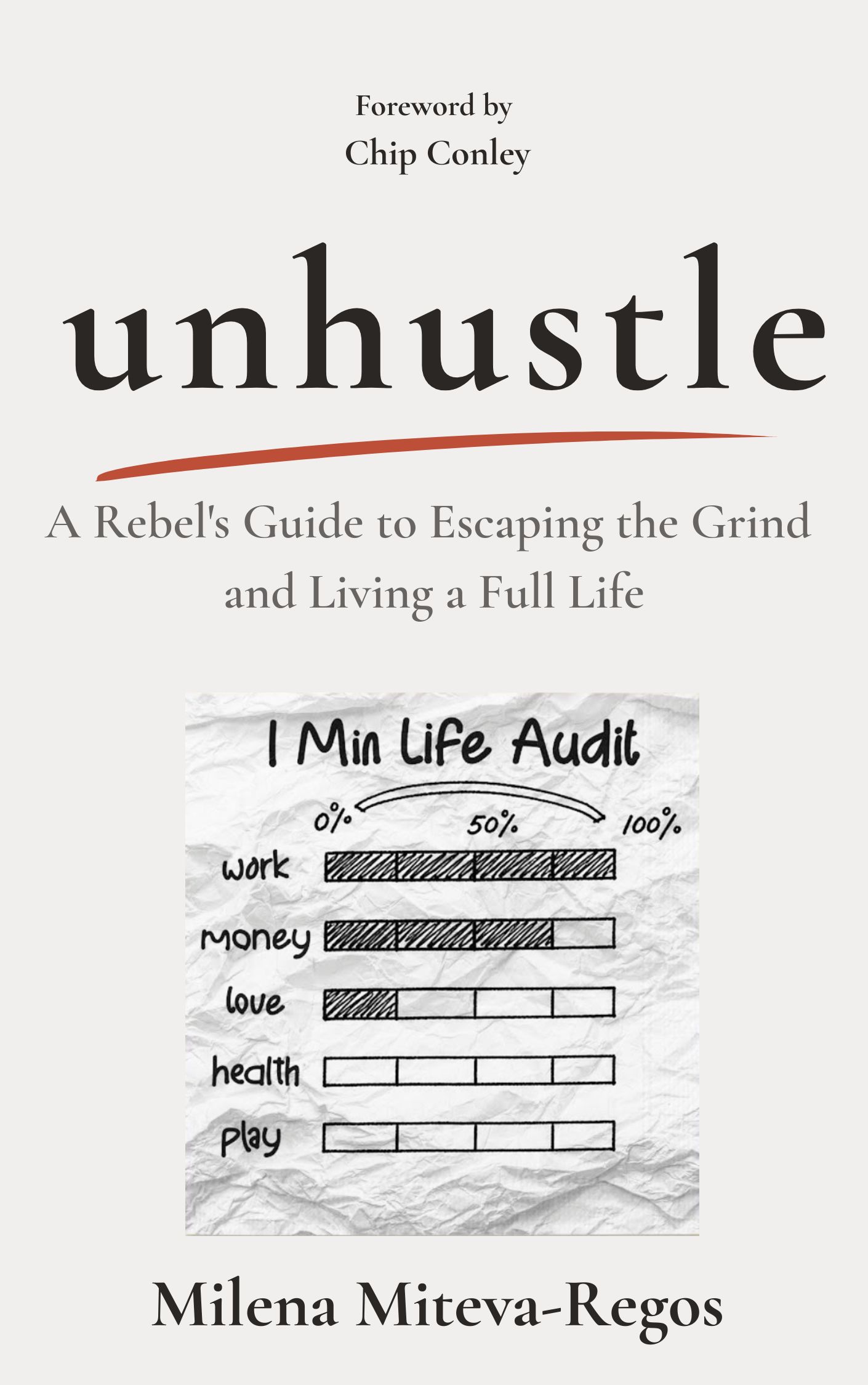 Unhustle: A Rebel’s Guide to Escaping the Grind and Living a Full Life, by Milena Miteva-Regos — with a foreword by Chip Conley