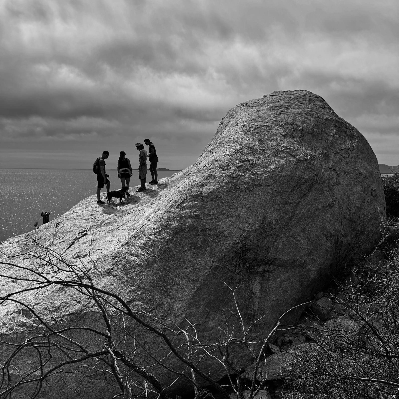 Gathering participants on the Baja coastline